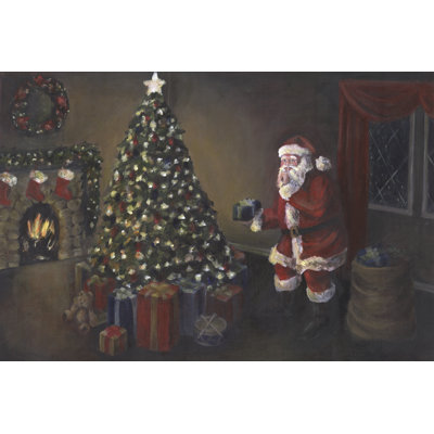 Sneaky Santa 2 1 Piece Wrapped Canvas Wall Art