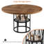 Round Metal Base Dining Table-1950472944