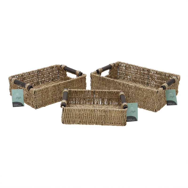 JVL Seagrass Decorative Basket