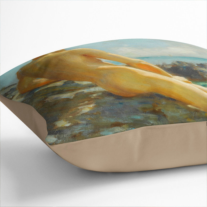 The Bather Scatter Cushion, 40cm H x 40cm W x 15cm D, Stone