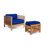Summer 5-Piece Teak Outdoor Patio Deep Seating Set-565222671-565222670