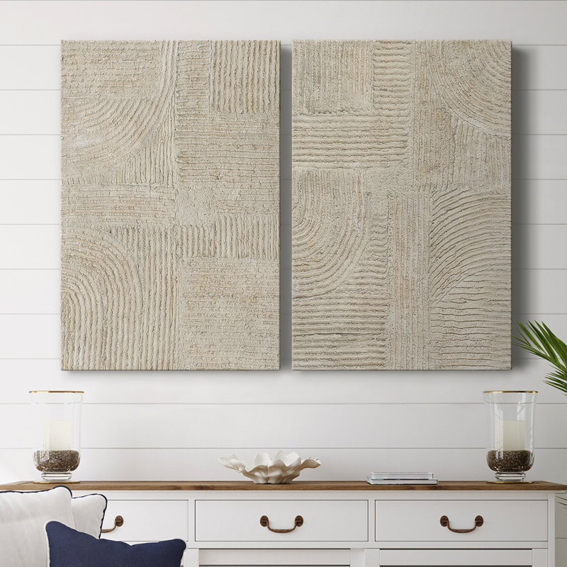 «Sandstone Pastures I» - Toile tendue avec châssis de qualité supérieure - Prêt à accrocher, H 12 po x l 8 po