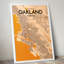 « oakland city map », reproduction d’impression sur affiche-31734290