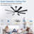 62 Inch Ceiling Fans with Lights and Remote-550904574