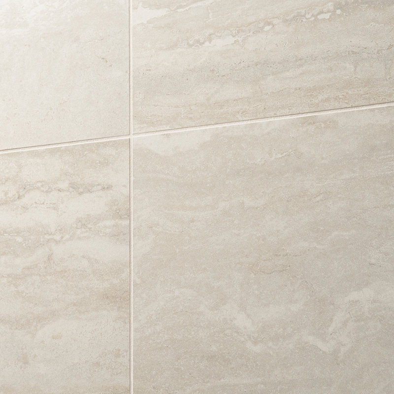 Core Travertine 12" x 24" Porcelain Wall & Floor Tile, Cream