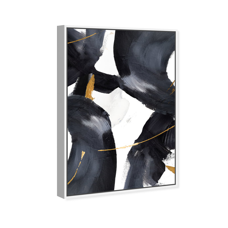 Amani 3 - Peinture sur toile, Toile avec cadre blanc, H 15 po x l 10 po