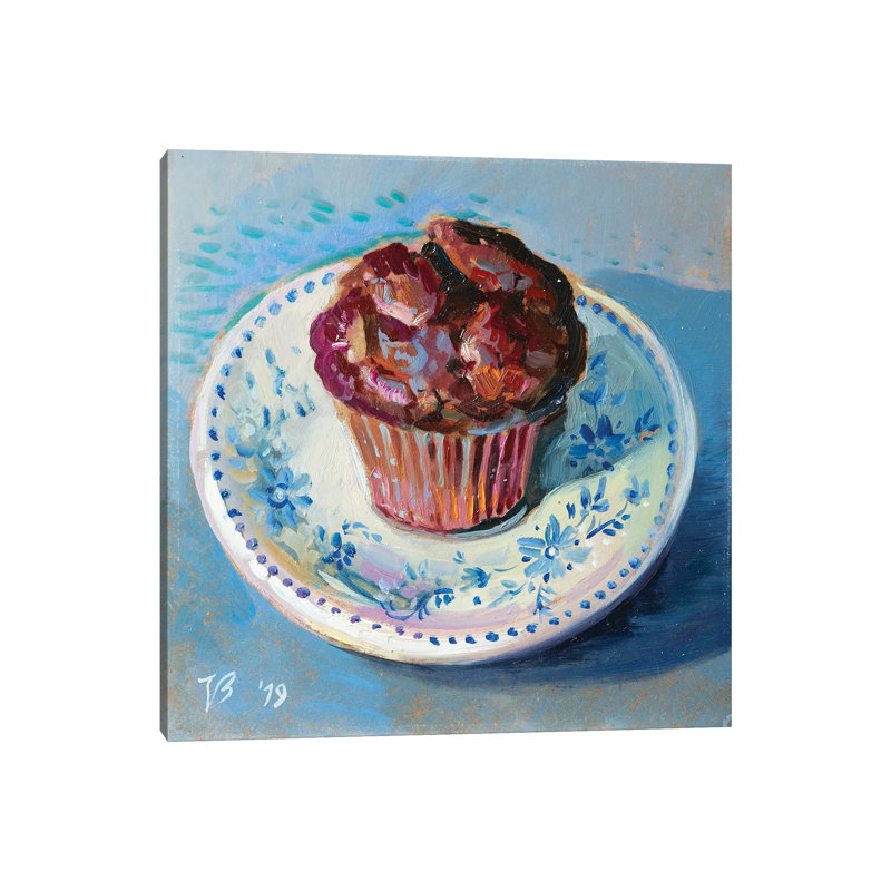 Chocolate Muffin by Katharina Valeeva - Wrapped Canvas Painting, 30.48 cm H x 30.48 cm W