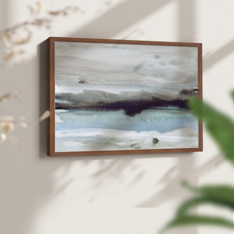 Quiet Coast - reproduction encadrée - réarmable, Noyer, H 11 po x l 14 po