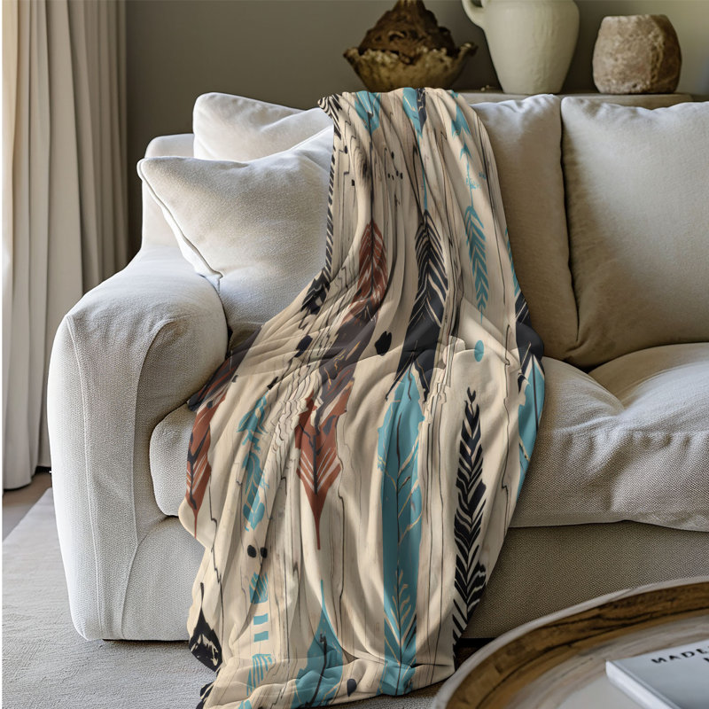 Rustic Stitches - 1 pièce Sherpa Premium, L 60 po x l 50 po