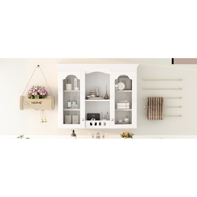 Étagère de salle de bain murale, blanche, réglable pour agrégateur de rangement, étagère, grande capacité