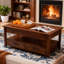 Table basse à plateau relevable avec tiroirs et compartiment caché-118671474