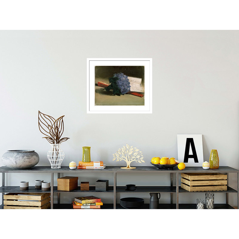 «Bouquet of Violets» par Edward Manet, impression giclée sur cadre, H 23,5 po x l 27,84 po
