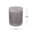 Table d'appoint d'extérieur ronde en béton, table d'appoint et table d'appoint
