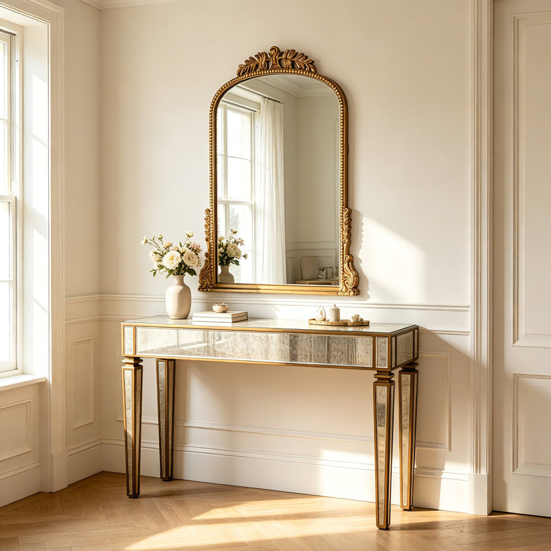Console Miroir de table moderne Glam classique Glam rétro