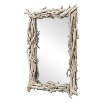  Rooted Reflection Bleached Teak Mirror