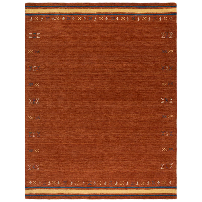 Himalaya Hand Loomed Wool Geometric Indoor Rug, 4'-0" x 6'-0" Rectangle