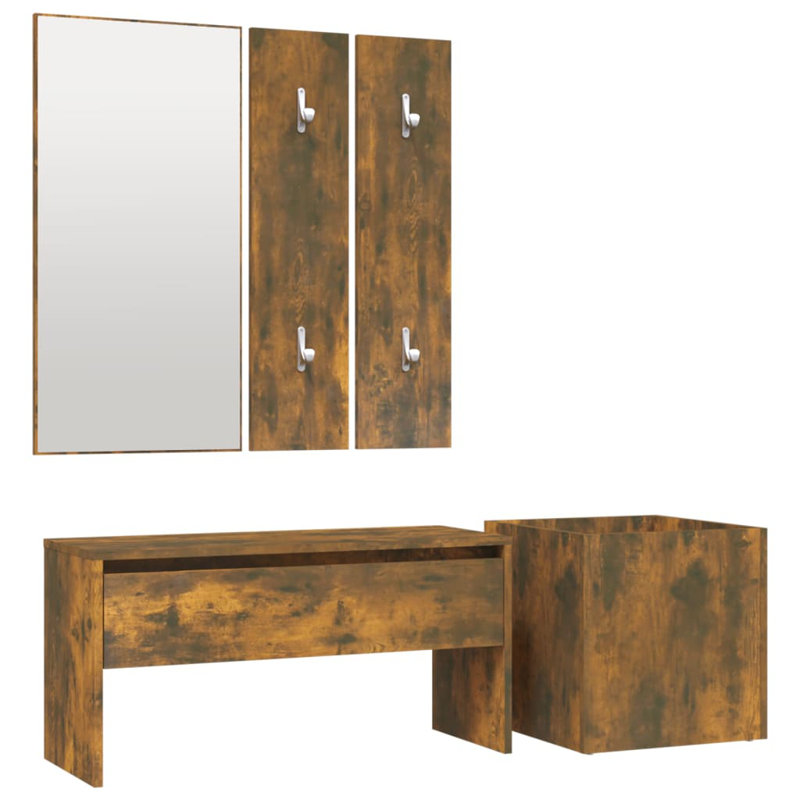 vidaXL Hallway Furniture Set Engineered Wood, Oak