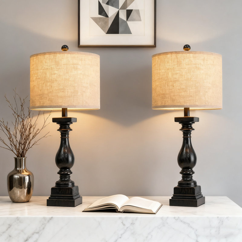 Ensemble de 2 lampes de table Farmhouse