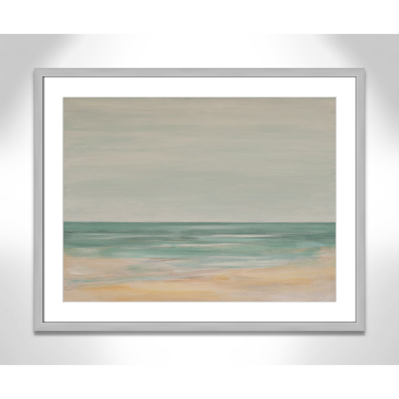 Horizon - impression de version paysage par S.H. Khân, L 29,5 po x H 23,5 po, Imprimé mat, Argenté mat