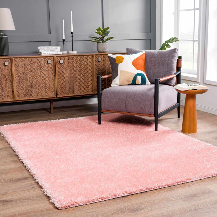 Ebern Designs Isidore Blush Area Rug, Pink