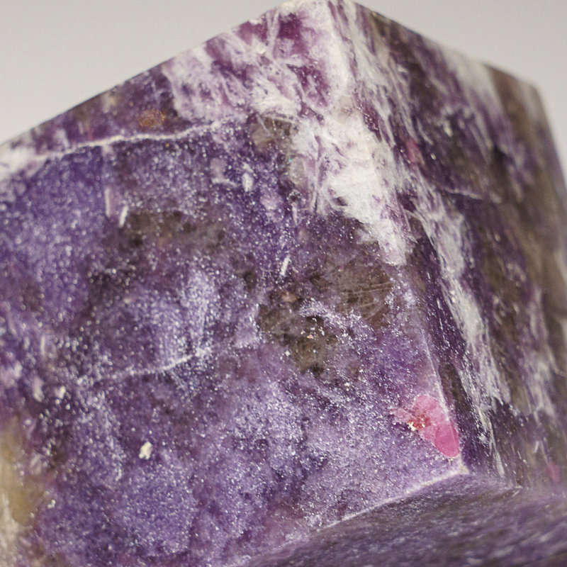 Genuine Polished Lepidolite Cube (1.2 Lbs)