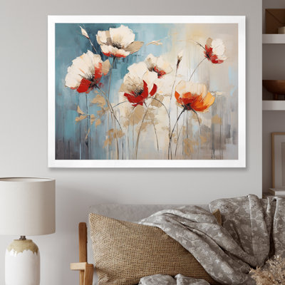 «Beige Poppy Meadow Melody I» sur toile