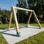 Swing Set Brackets, Heavy Duty Swing Set Leveling Hardware, Fits 4 x 4 in Post (Actual 3.6 x 3.6 in), 45°-60° Angle Range, Stainless Steel Anchor Level Kit on Uneven Grass Wooden Ground