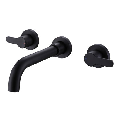 Wall Mounted Optional 2-handle Bathroom Faucet
