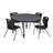 Kee Round Breakroom Table and 12" Chair Set-73411877-93832782-93832800