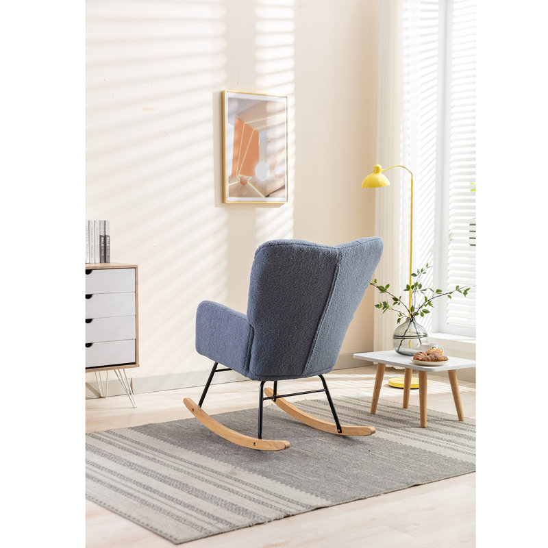 Fauteuil à bascule Teddy, Bleu clair