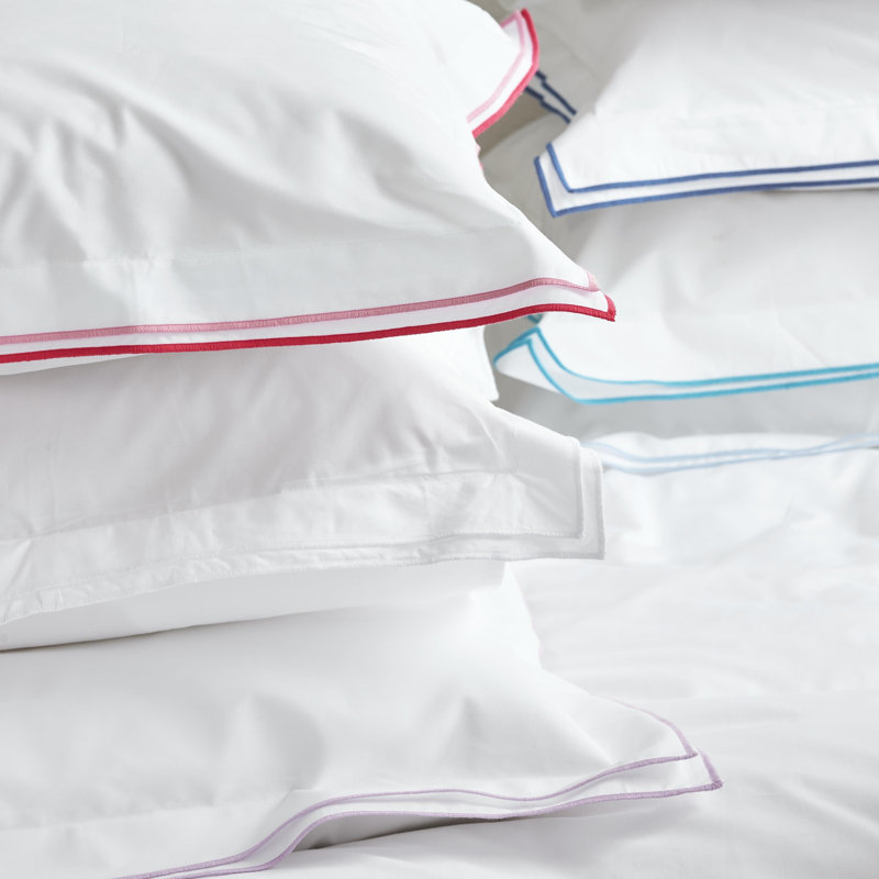 Astor Cotton Duvet Cover, Queen Duvet Cover, Bianco