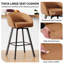 Tabourets de bar pivotants rembourrés avec dossier et accoudoirs pour îlot de cuisine (ensemble de 4)-182368546-186704890-186704892