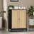 Storage Cabinet with 2 Doors & 2 Shelves, 3 Heights Available-2099985448