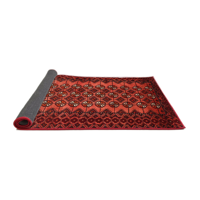 Tapis beige/orange/brun traditionnel, Rond 5 pi