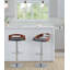 Tabouret de bar pivotant réglable Mid-Century moderne et revêtement en similicuir-1649522943