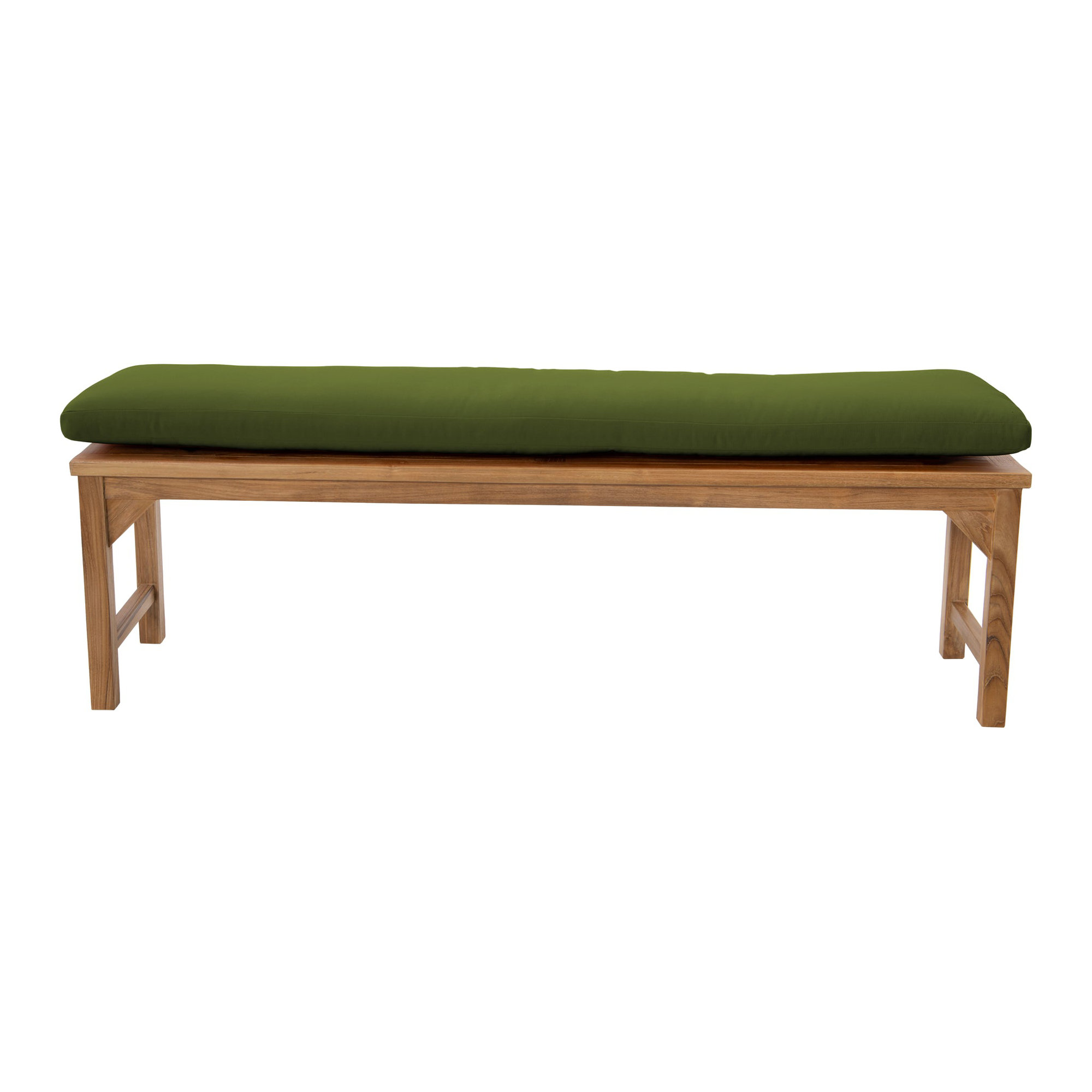 Velay Teak Outdoor Bench, Fern, 18" H x 60" W x 15.25" D
