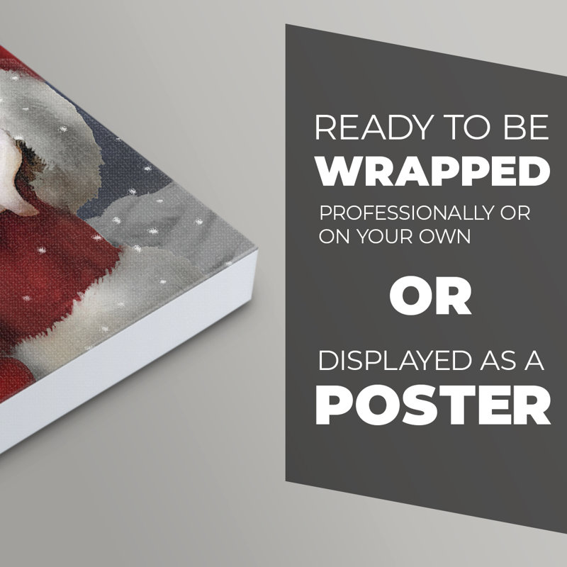 Quiet Santa - reproduction de toile seulement - non encadrée, H 36 po x l 24 po