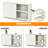 Shellson 42" Wide Kitchen Server Storage Sideboard, Adjustable Shelf-1915363799