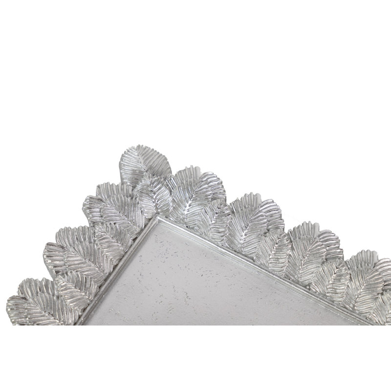 Oronoco Resin Decorative Tray, Silver