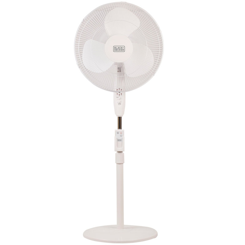 Ventilateur de plancher oscillant 16 po, blanc