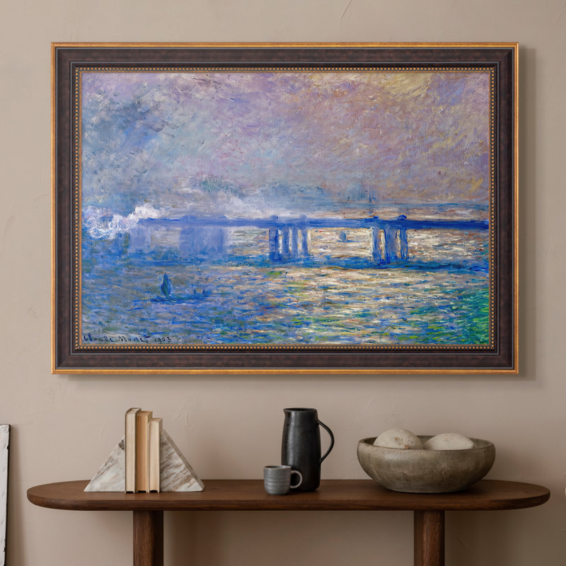 Charing Cross Bridge, 1903 - Claude Monet - Toile encadrée sur mesure, 16 po x 22 po, Toile encadrée, Or vénitien