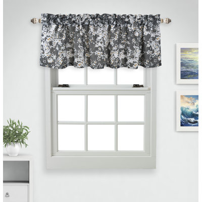 Denicia Blooming Flower Petals Tailored Window Valance