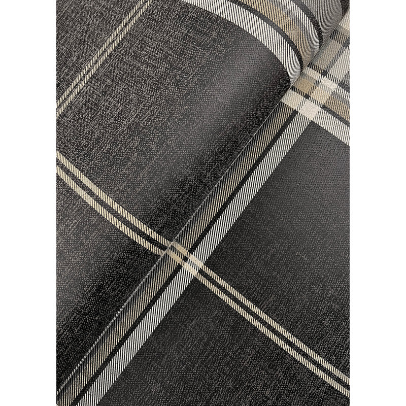 Westley Black Plaid Wallpaper, Black