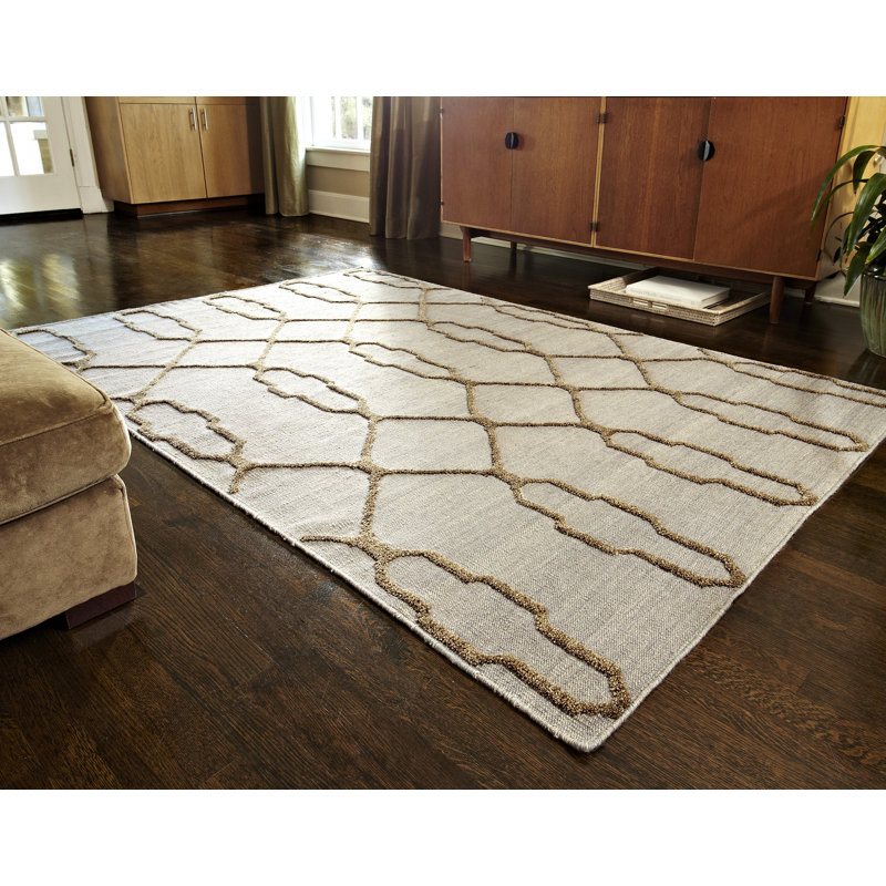 Tapis ardoise fait à la main Mazur, Rectangle 7 pi 9 po x 9 pi 9 po