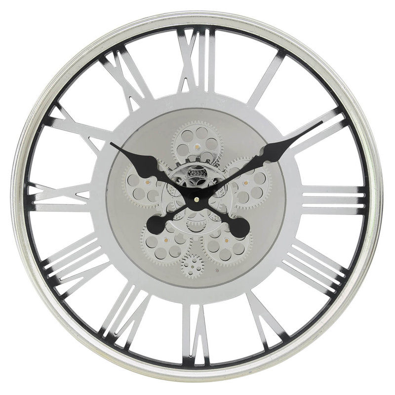 Adel Metal Gear Wall Clock for Living Room, Modern Design Wall Clock for Bedroom