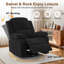 Fauteuil inclinable, chaises berçantes inclinables avec massage et chauffage pour le salon, tissu chenille-647823442