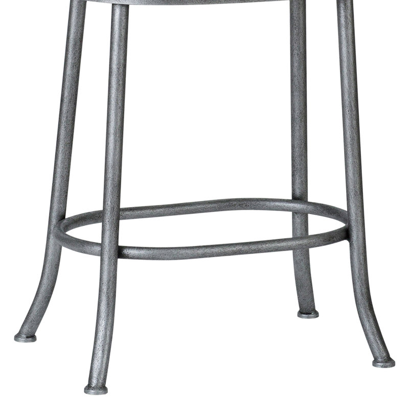 Tabouret de bar et de comptoir Evander, Tabouret de bar (siège d'une hauteur de 30 po), Gris, Noir, noir, noir, noir