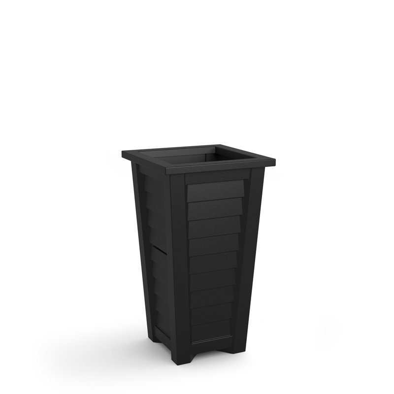 Lakeland Black Self-Watering Tall Plastic Planter, 28"