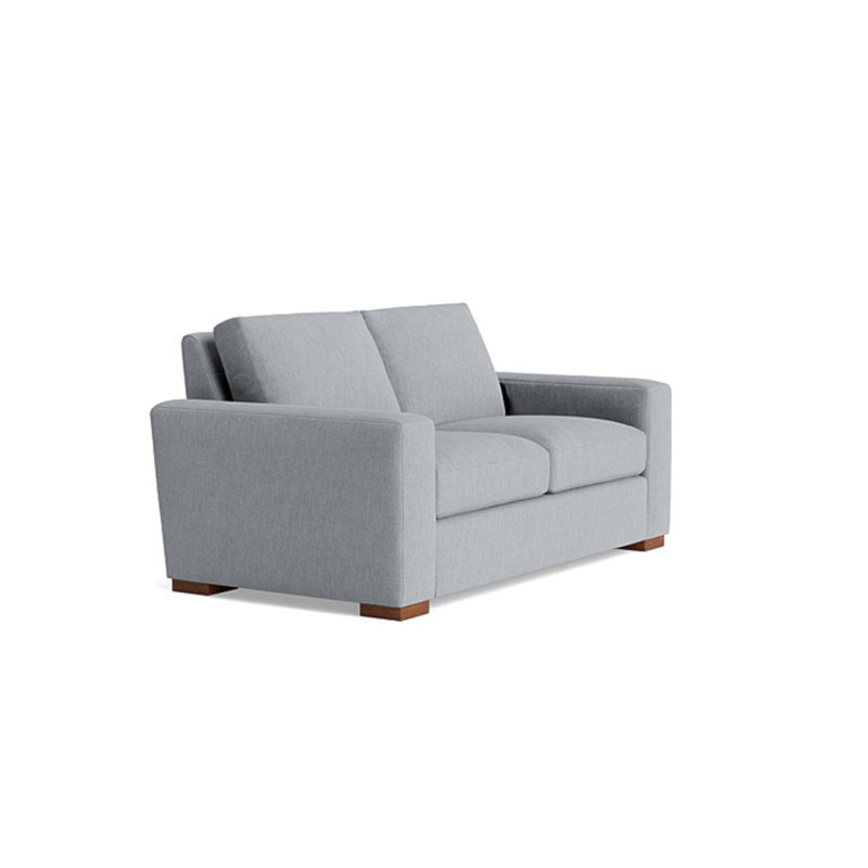 Couch Potato Loveseat (70"), Performance Weave - Zinc