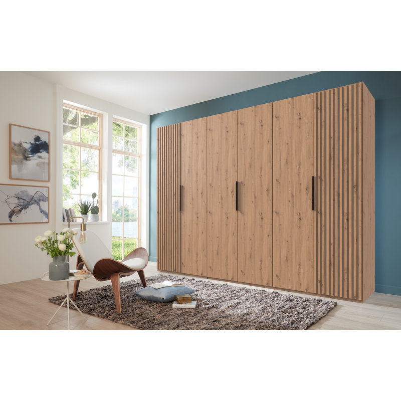 Ameeran 6 Door Manufactured Wood Wardrobe, Artisan oak